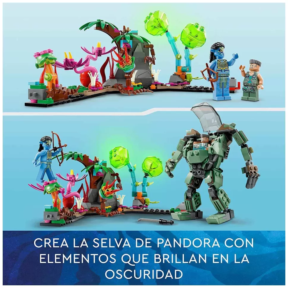 * Avatar Neytiri Y Thanator Vs. Quaritch Con Armadura Amp 75571* Juegos De Construcción