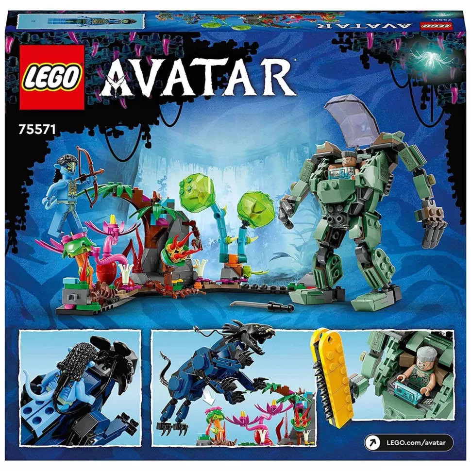 * Avatar Neytiri Y Thanator Vs. Quaritch Con Armadura Amp 75571* Juegos De Construcción