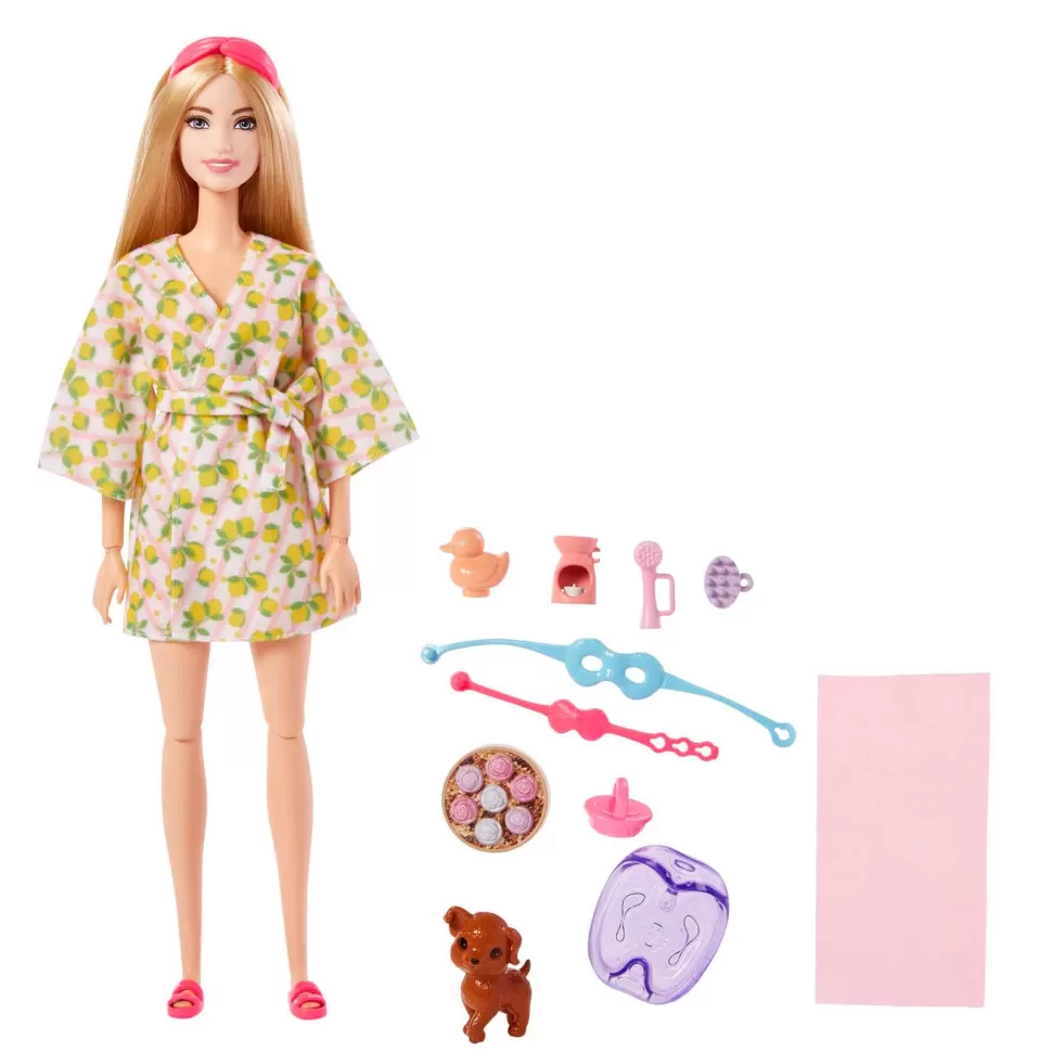 Barbie Bienestar Spa Muneca Articulada Con Mascota Y Accesorios De Relajacion, Juguete +3 Anos (Matt* Muñecas