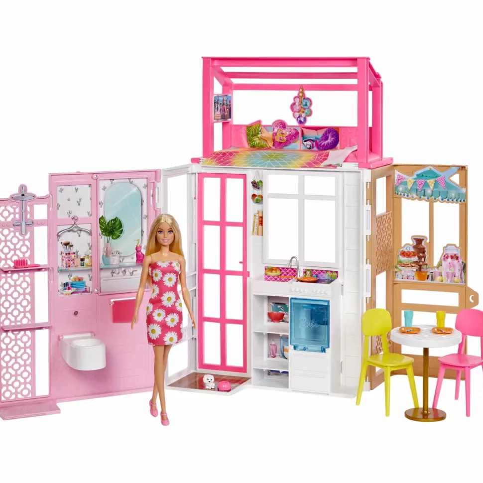 Barbie Casa De Muñecas 2 Pisos Amueblada Juguete 3 Anos* Muñecas