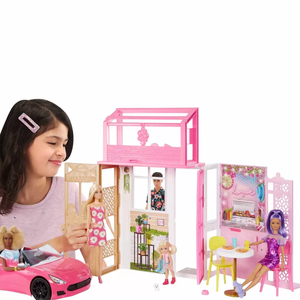 Barbie Casa De Muñecas 2 Pisos Amueblada Juguete 3 Anos* Muñecas