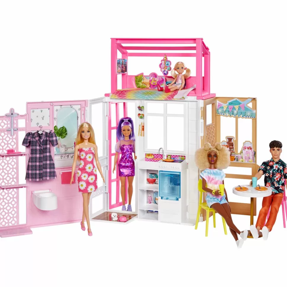 Barbie Casa De Muñecas 2 Pisos Amueblada Juguete 3 Anos* Muñecas