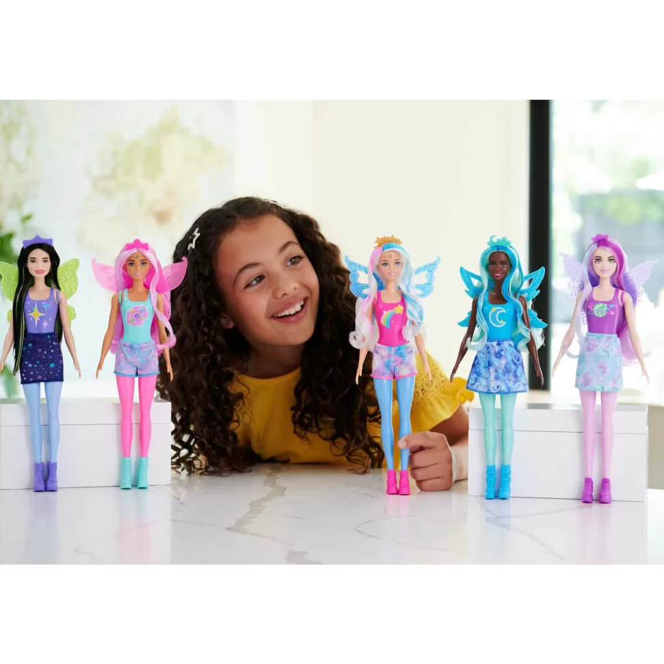 Barbie Color Reveal Muneca Con 6 Sorpresas Al Abrir La Caja, Coleccion Rainbow Galaxy Con Un Brillo* Muñecas