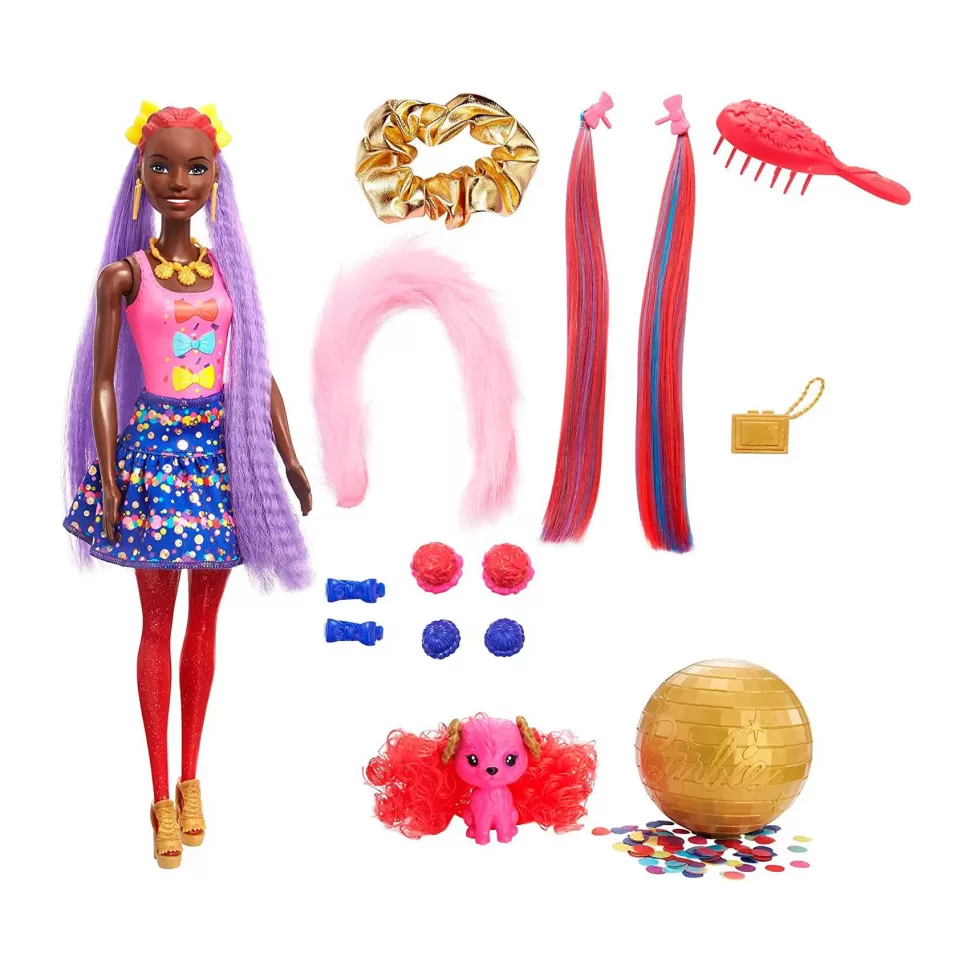Barbie Muñecas^ Color Reveal Peinados Lazos