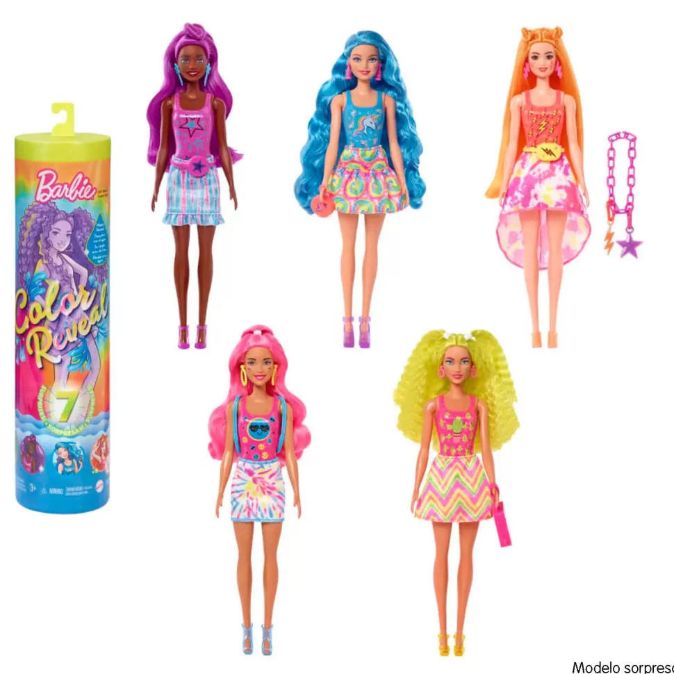Barbie Muñecas^ Color Reveal Serie Neon Tie Dye Modelo Sorpresa
