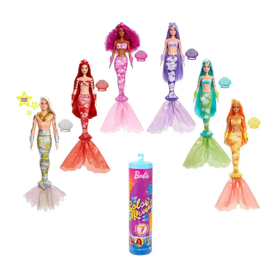 Barbie Muñecas^ Color Reveal Sirena Arcoiris Diferentes Modelos