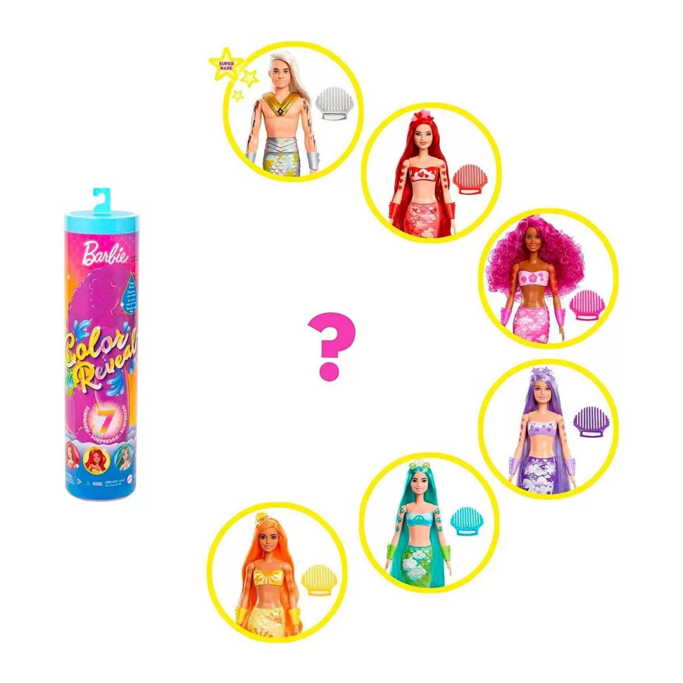 Barbie Muñecas^ Color Reveal Sirena Arcoiris Diferentes Modelos