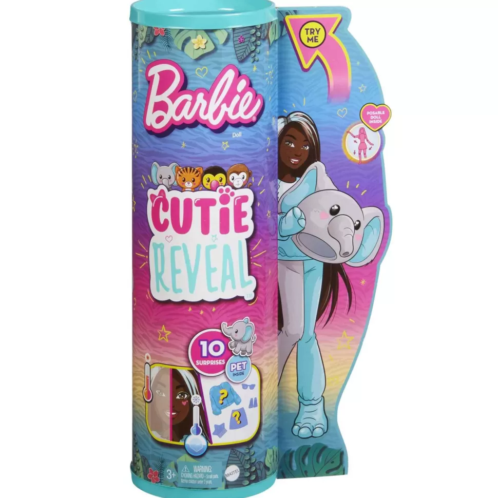 Barbie Vehículos Y Radio Control^ Cutie Reveal Jungla Muneca Elefante Con Sorpresas 3 Anos