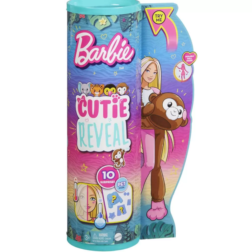 Barbie Cutie Reveal Jungla Muneca Mono Con Sorpresas 3 Anos* Muñecas