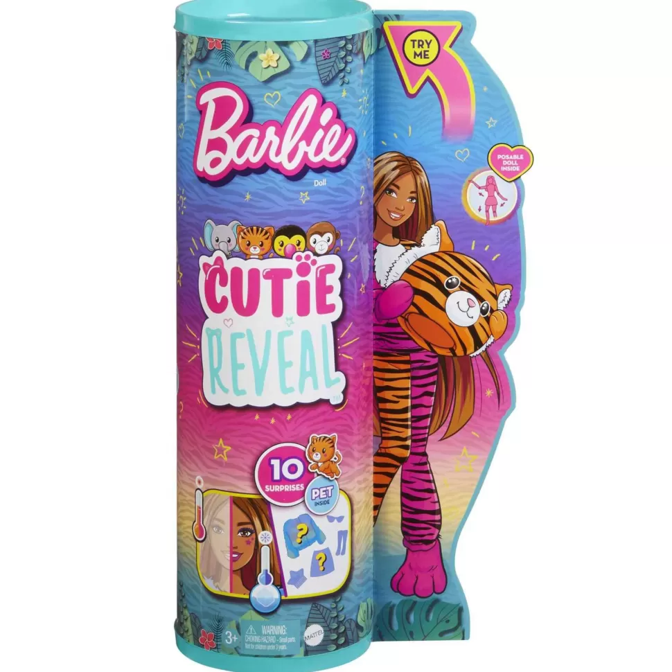 Barbie Cutie Reveal Jungla Muneca Tigre Con Sorpresas 3 Anos* Muñecas