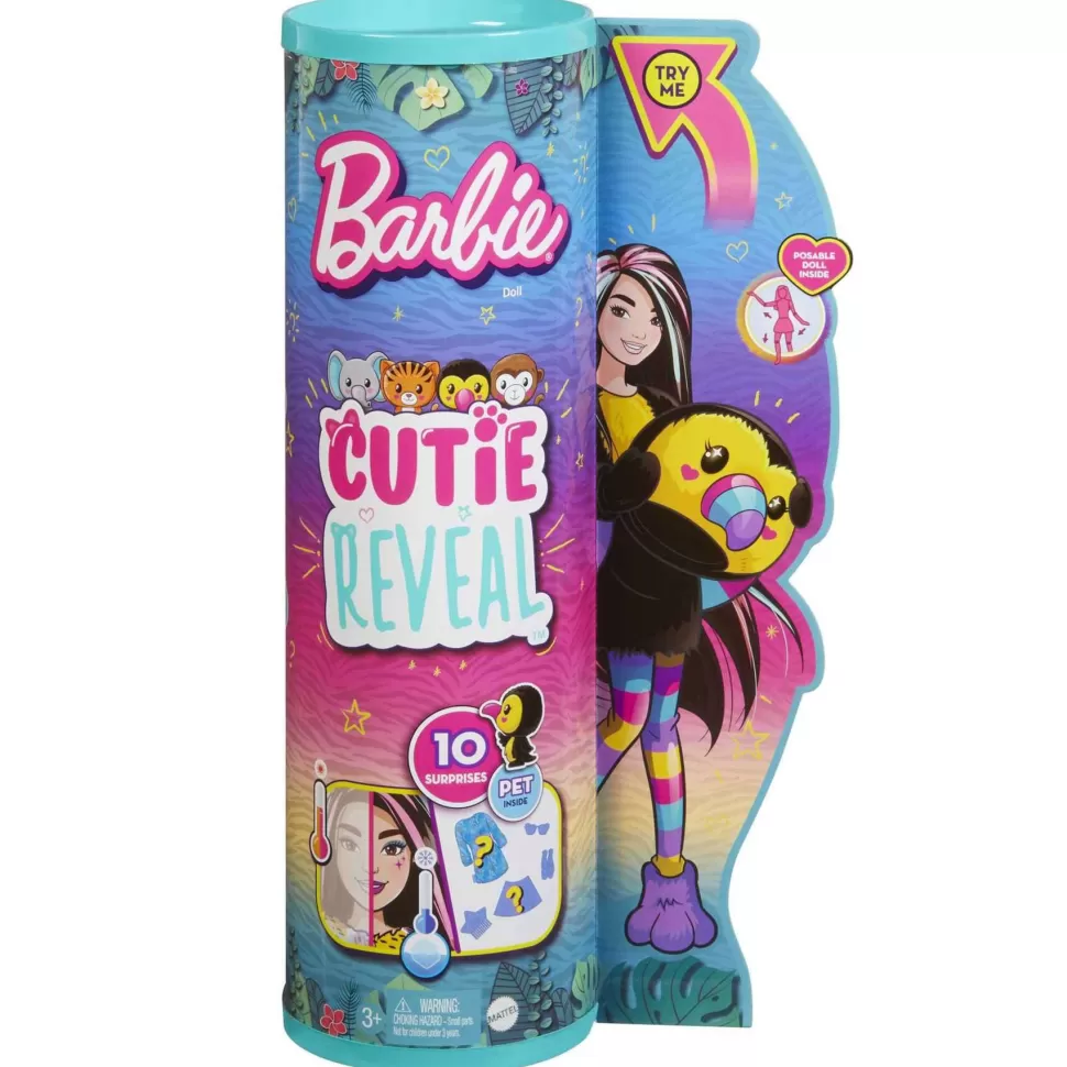 Barbie Muñecas^ Cutie Reveal Jungla Muneca Tucan Con Sorpresas 3 Anos