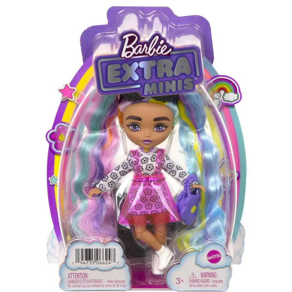 Barbie Extra Mini Vestido Margaritas Y Coletas Colores* Muñecas
