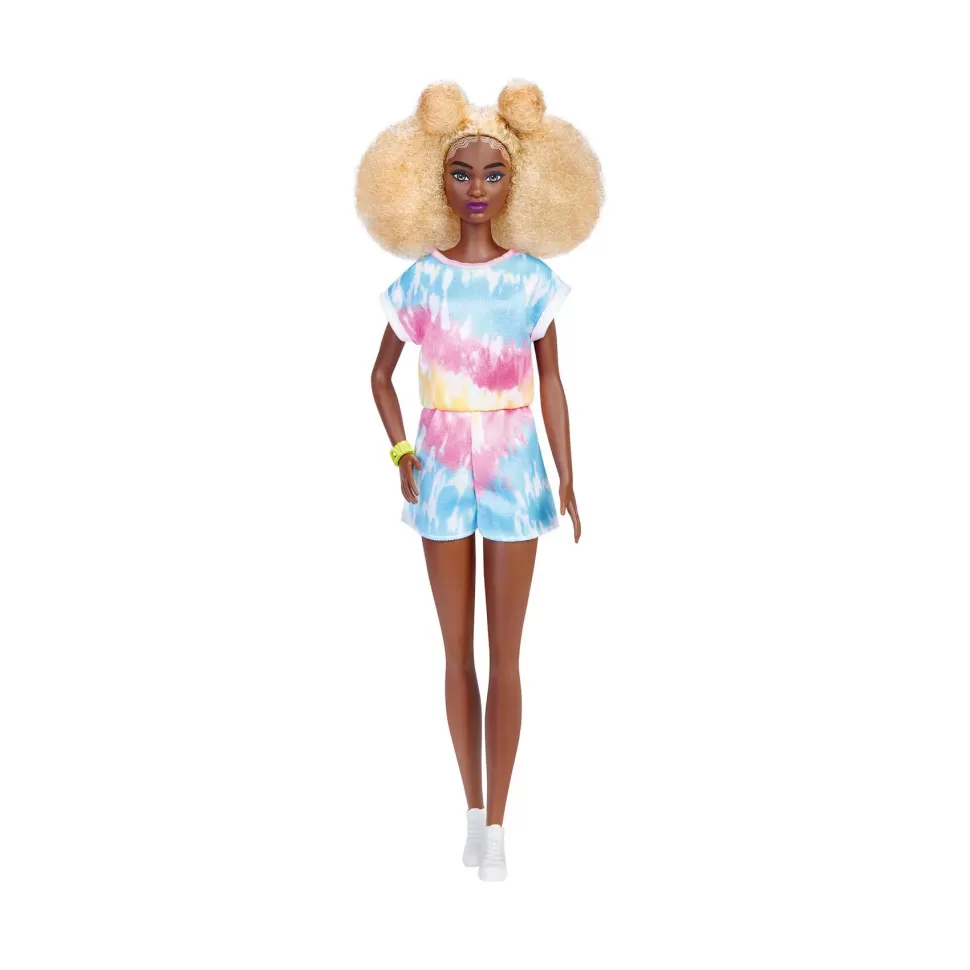Barbie Fashionista Muneca Con Mono Tie Dye Multicolor* Muñecas