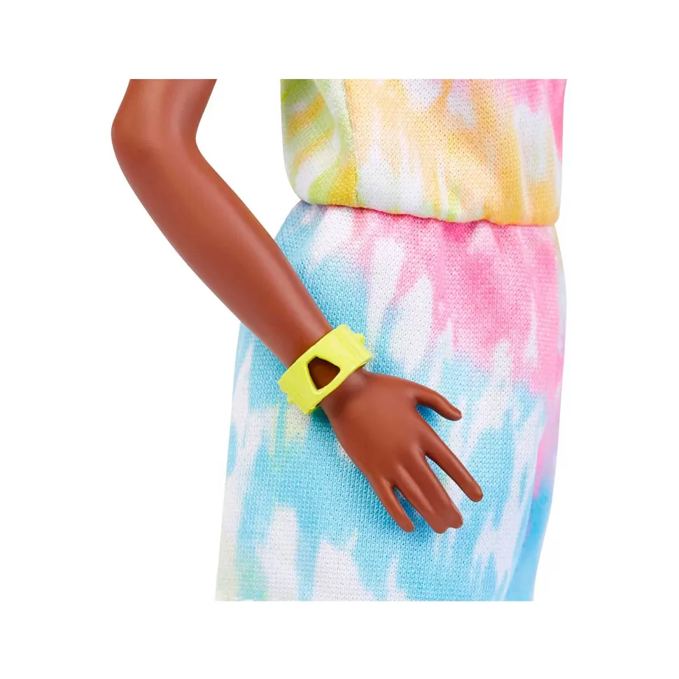 Barbie Fashionista Muneca Con Mono Tie Dye Multicolor* Muñecas