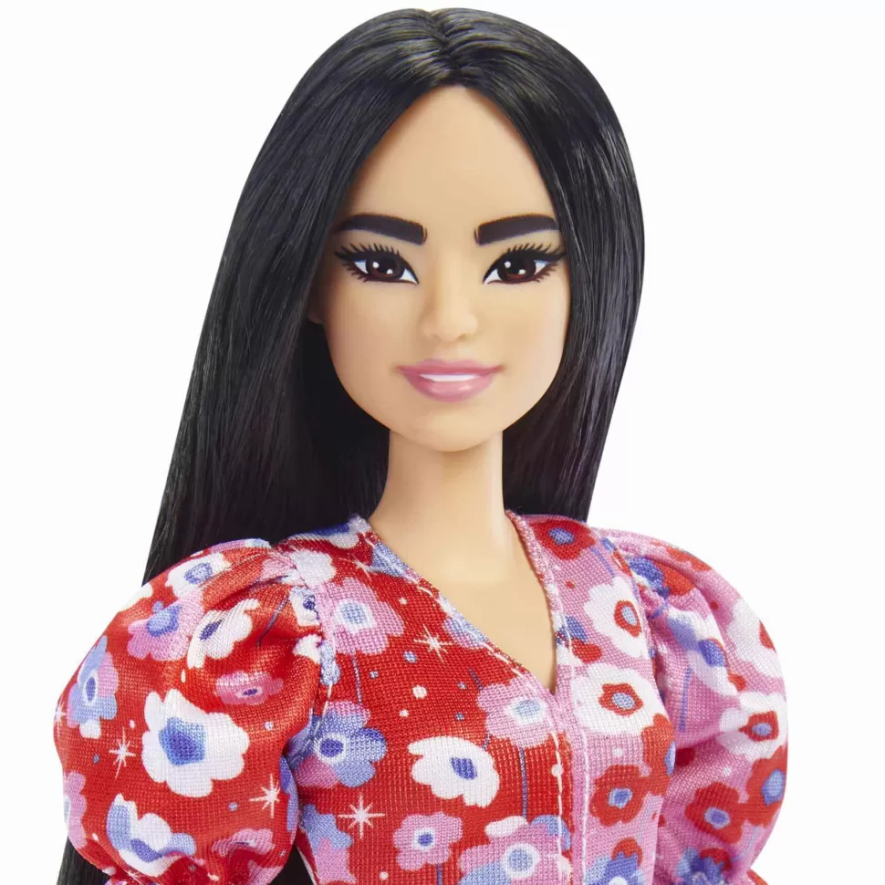 Barbie Fashionista Muneca Morena Con Vestido De Flores Mattel Hbv11* Muñecas
