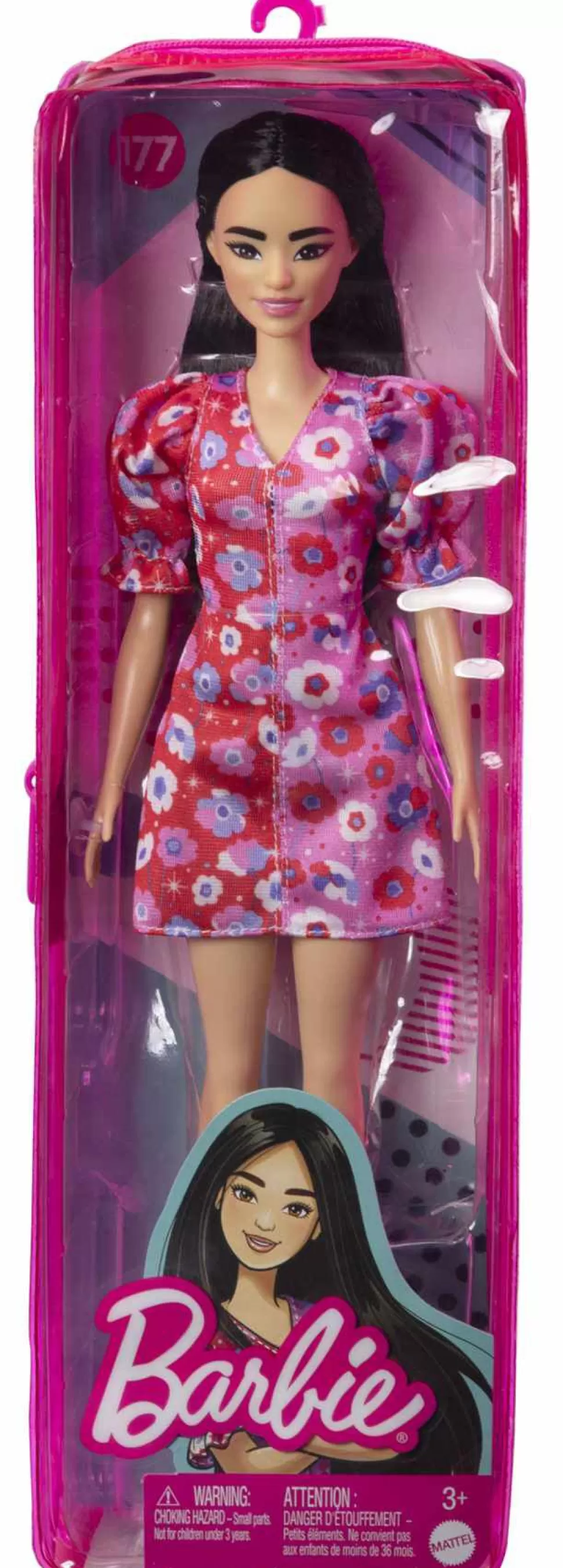Barbie Fashionista Muneca Morena Con Vestido De Flores Mattel Hbv11* Muñecas