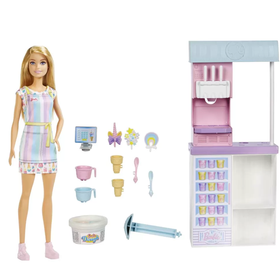 Barbie Heladeria Muneca Rubia Y Accesorios Juguete 4 Anos* Muñecas