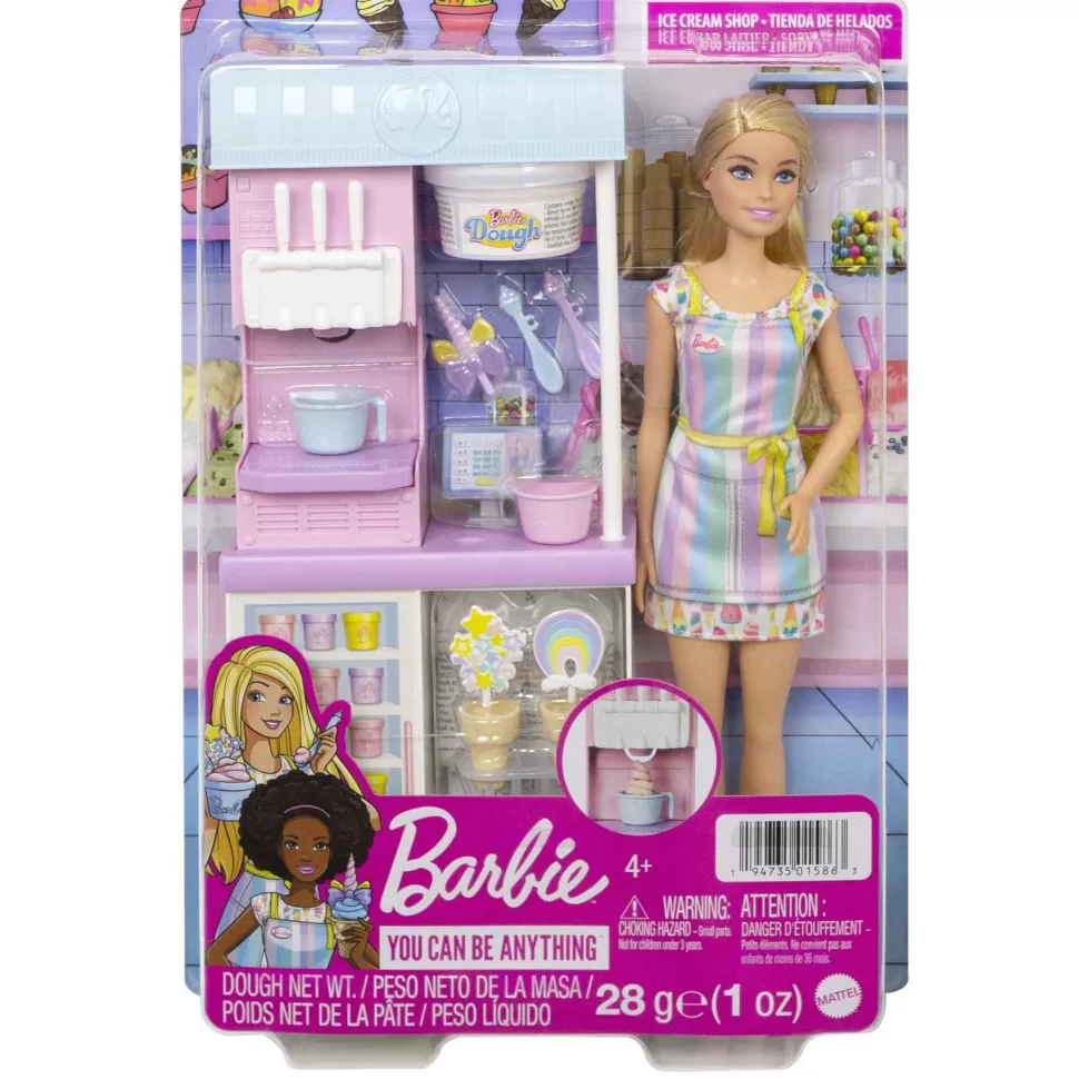 Barbie Heladeria Muneca Rubia Y Accesorios Juguete 4 Anos* Muñecas