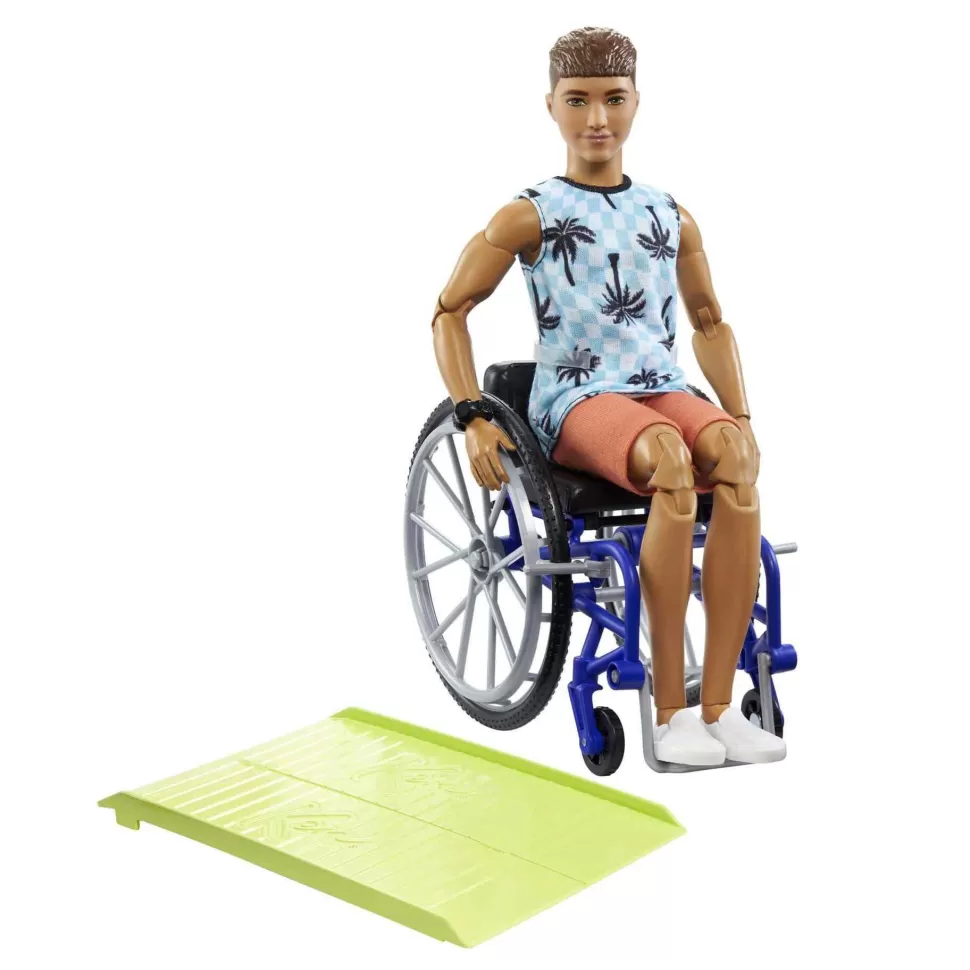 Barbie Muñecas^ Ken Fashionista Muneco Con Silla De Ruedas Rampa Y Accesorios De Moda Juguete 3 Anos (Mattel