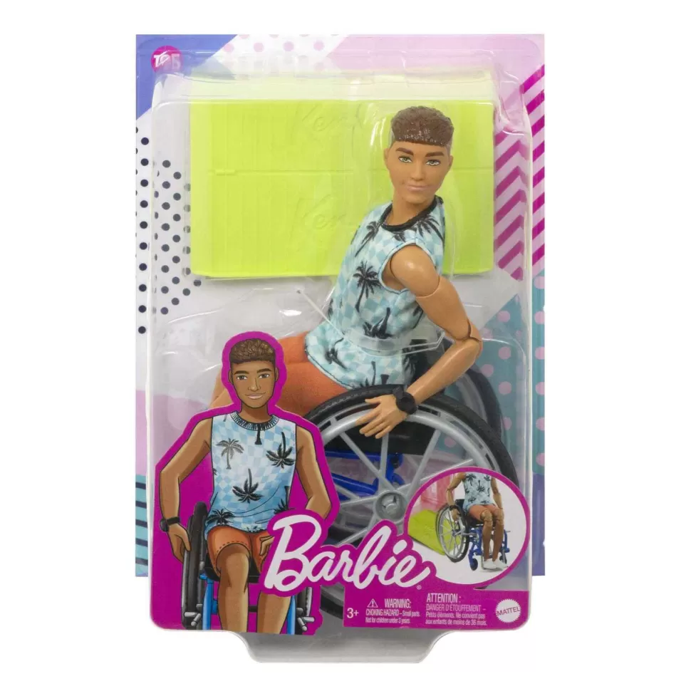 Barbie Muñecas^ Ken Fashionista Muneco Con Silla De Ruedas Rampa Y Accesorios De Moda Juguete 3 Anos (Mattel