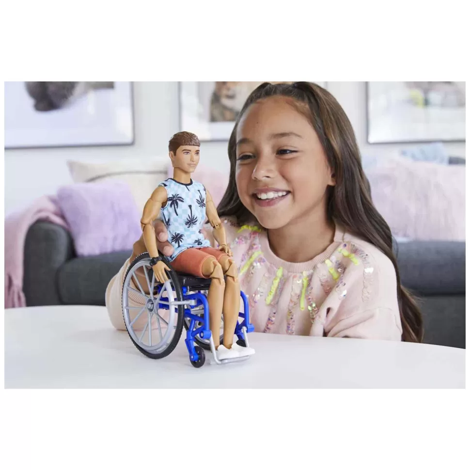 Barbie Muñecas^ Ken Fashionista Muneco Con Silla De Ruedas Rampa Y Accesorios De Moda Juguete 3 Anos (Mattel