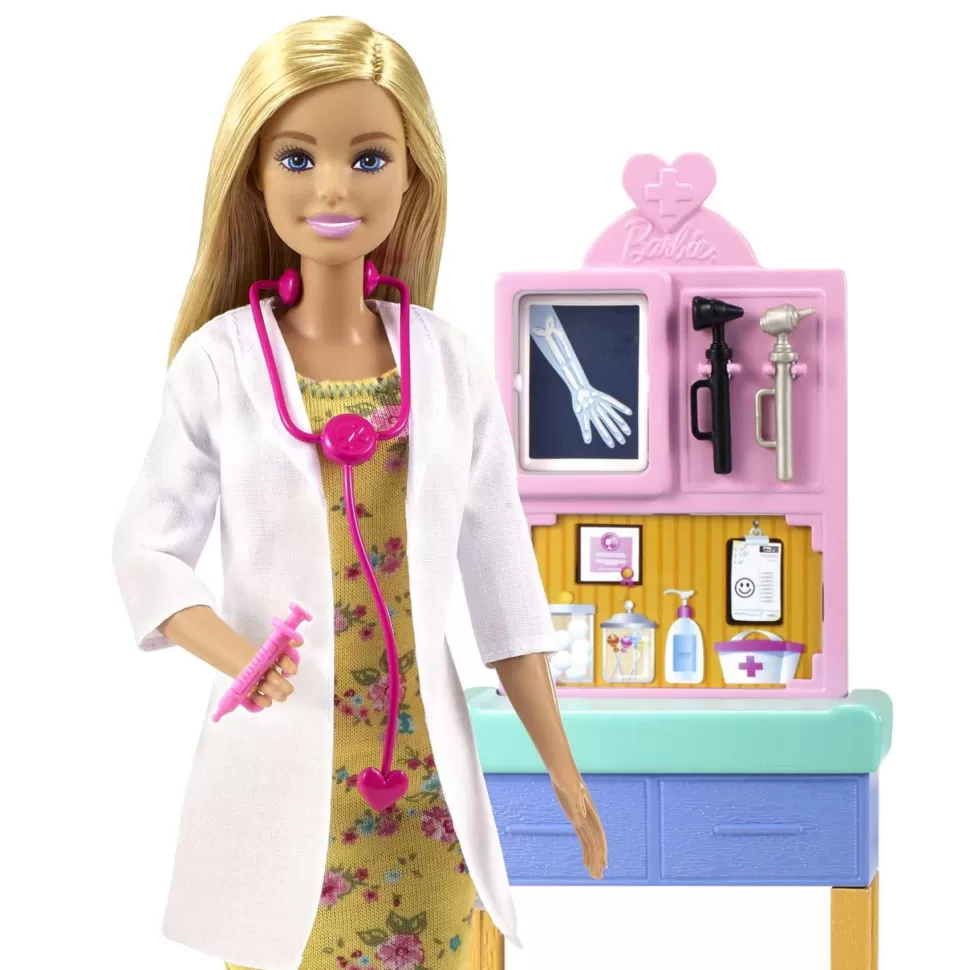 Barbie Muñecas^ Muneca Pediatra Con Bebe Y Accesorios 3 Anos
