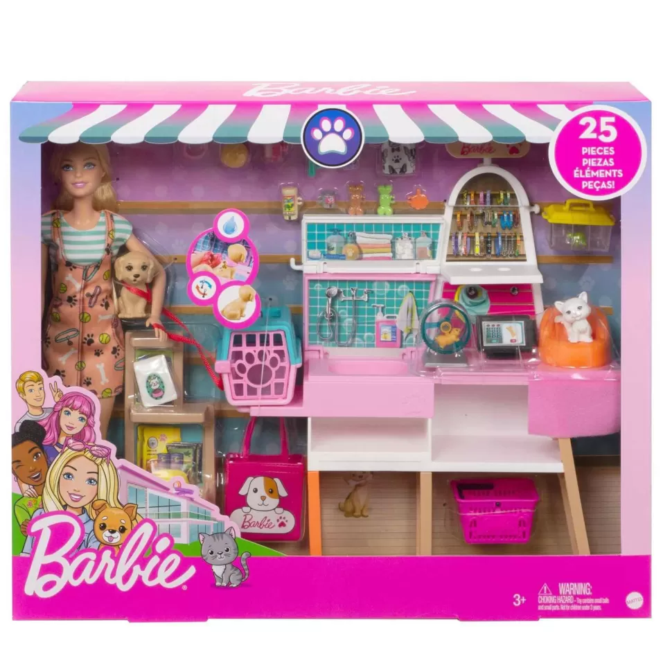 Barbie Muñecas^ Tienda De Mascotas Muneca Y Accesorios Para Mascotas 3 Anos