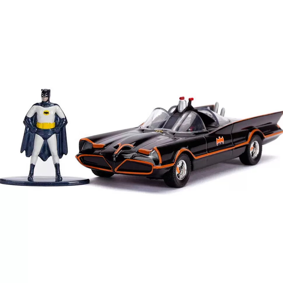 Batman Batmovil Coche Metal 1966 Classic Serie Tv Con Figura 1:32* Vehículos Y Radio Control