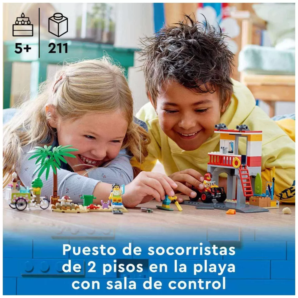 * Juegos De Construcción^ City 60328 Base De Socorristas En La Playa