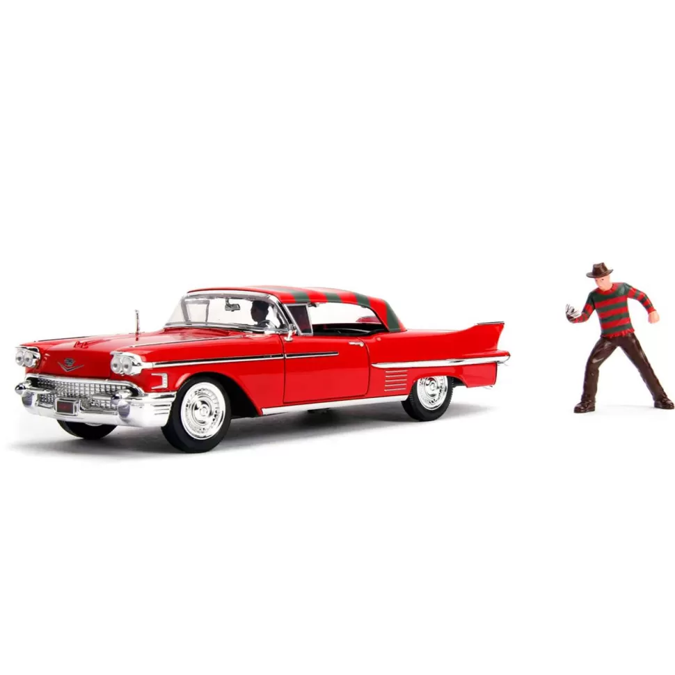 Películas y Series Coche De Metal De Pesadilla En Elm Street 1:24 Con Figura* Figuras Y Minimundos