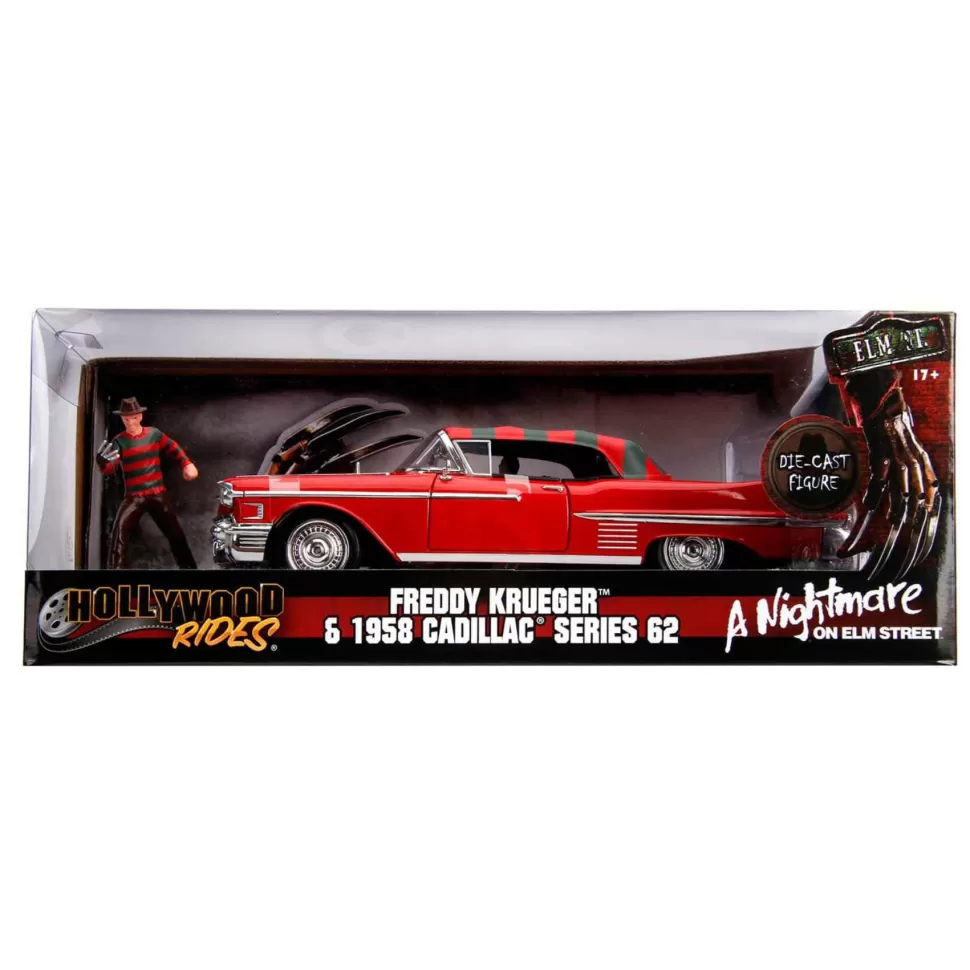 Películas y Series Coche De Metal De Pesadilla En Elm Street 1:24 Con Figura* Figuras Y Minimundos