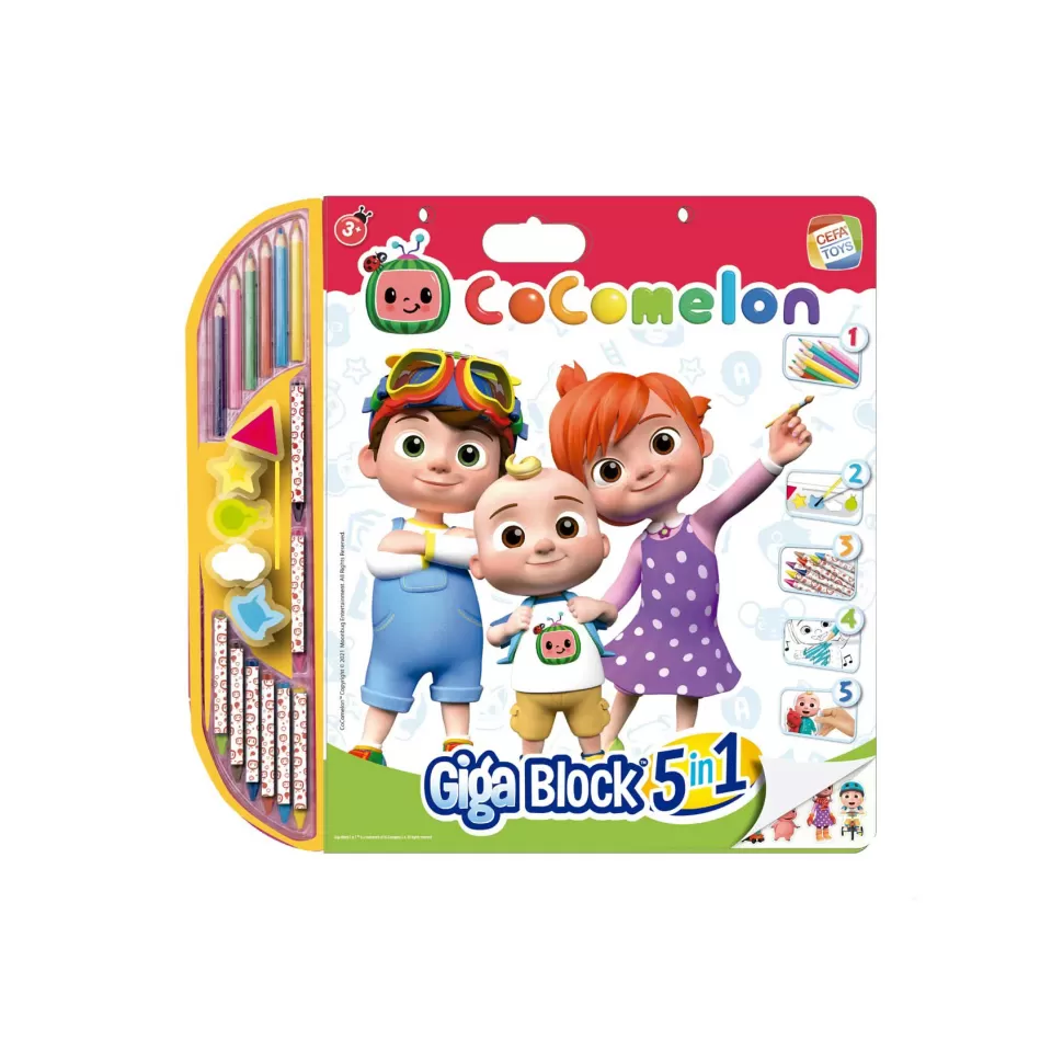 Cocomelon Libro De Colorear Giga Block 5 En 1* Manualidades