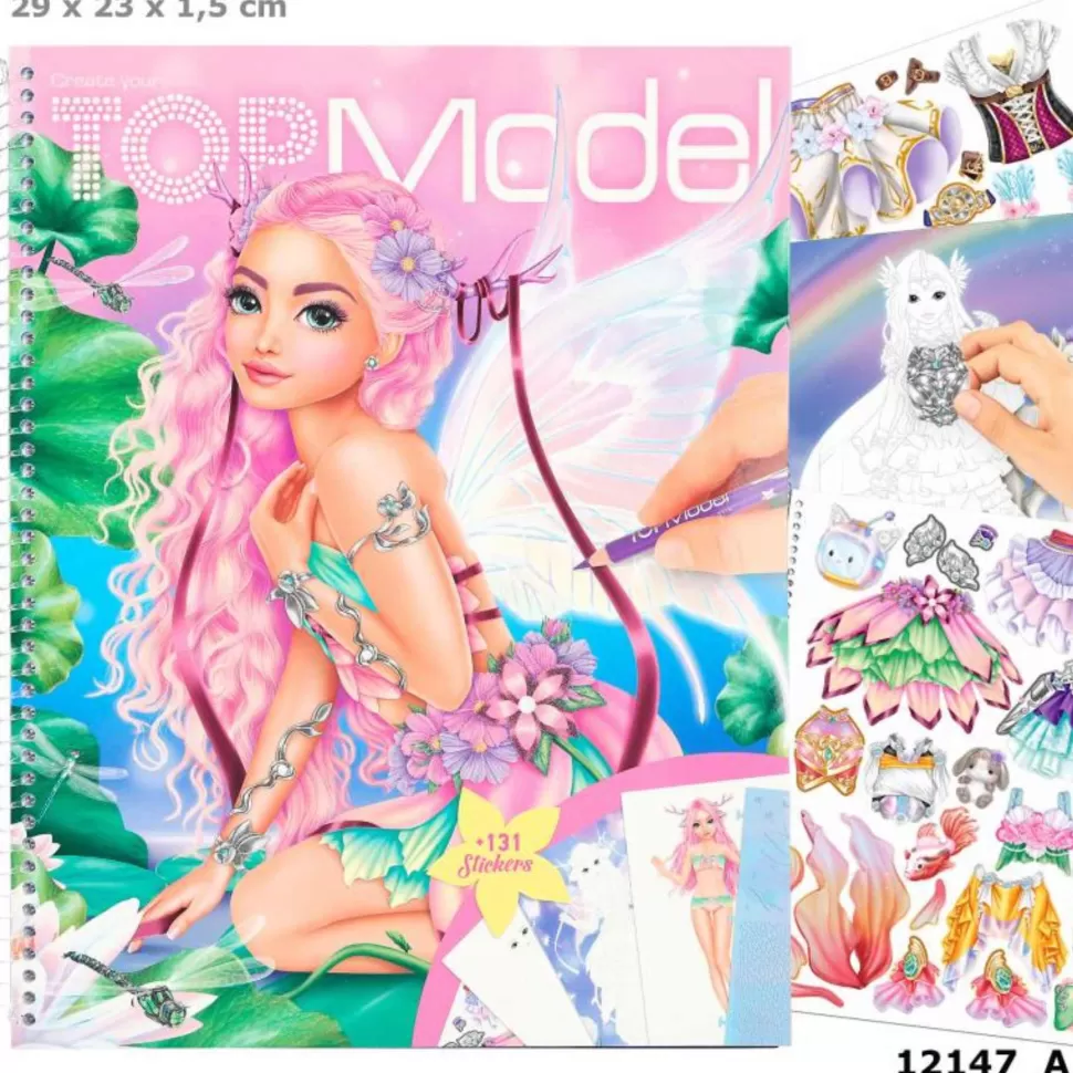 TopModel Manualidades^Create Your Top Model Libro Para Colorear Y Pegatinas