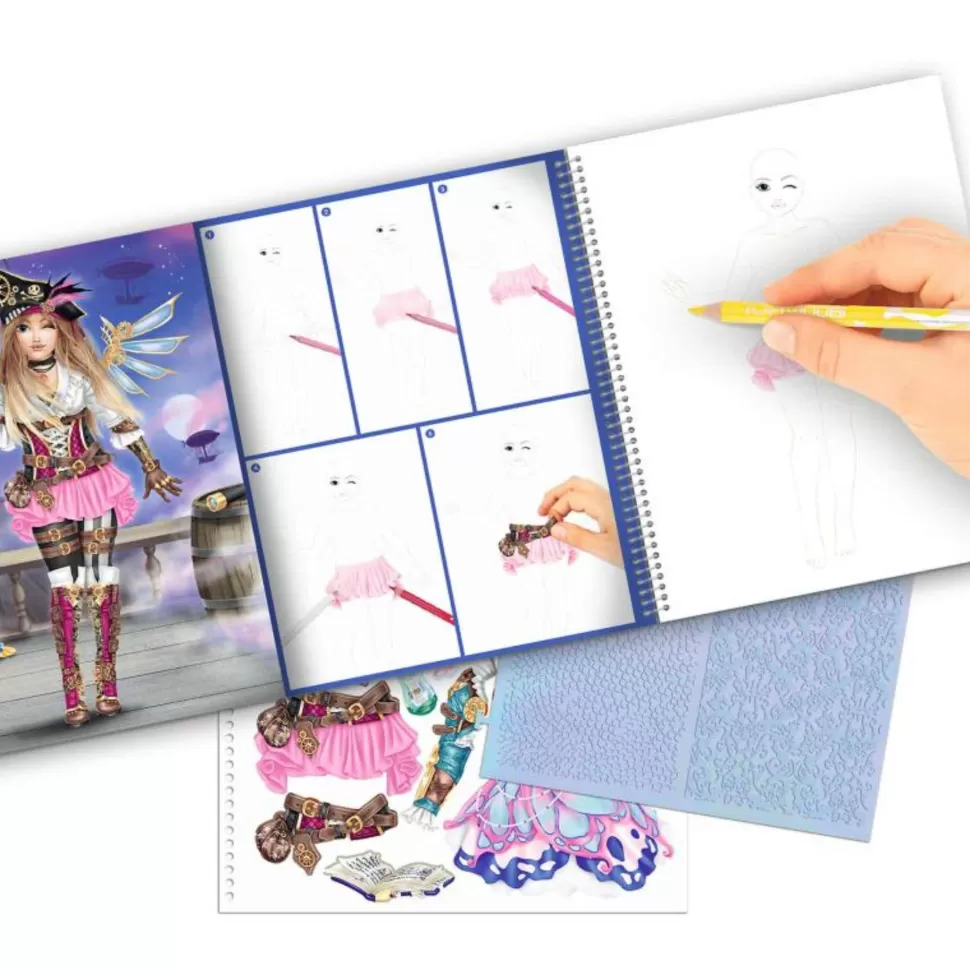 TopModel Manualidades^Create Your Top Model Libro Para Colorear Y Pegatinas