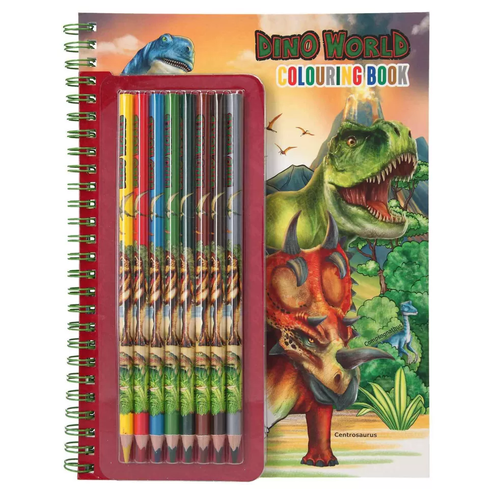 TopModel Manualidades^Dino World Libro De Colorear Con Lapices