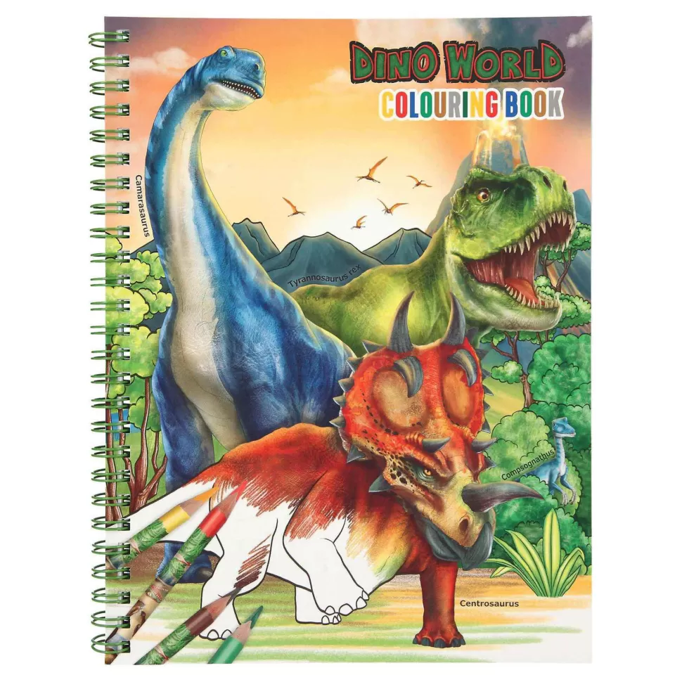TopModel Manualidades^Dino World Libro De Colorear Con Lapices