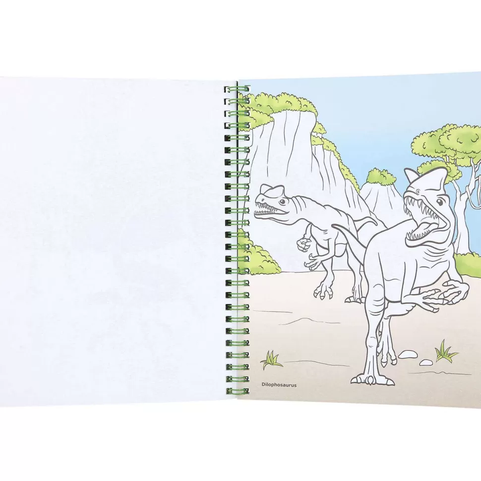 TopModel Manualidades^Dino World Libro De Colorear Con Lapices