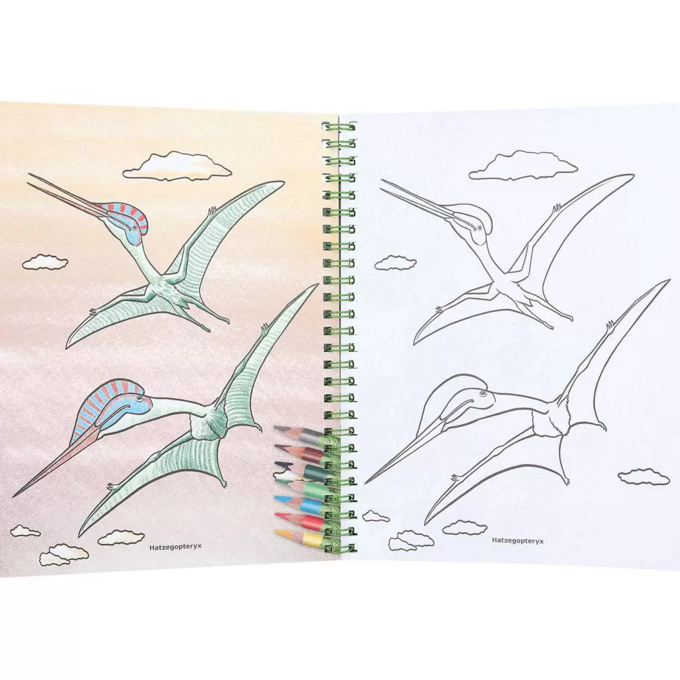 TopModel Manualidades^Dino World Libro De Colorear Con Lapices