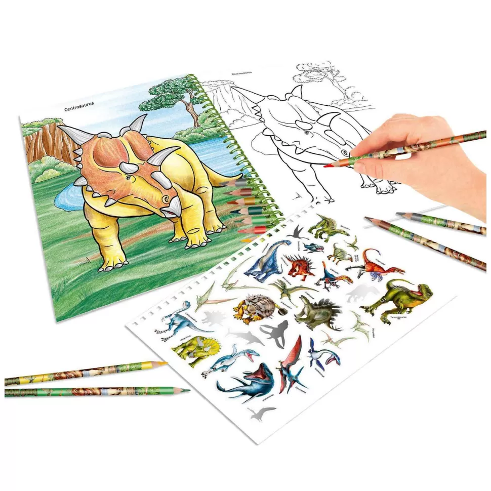 TopModel Manualidades^Dino World Libro De Colorear Con Lapices