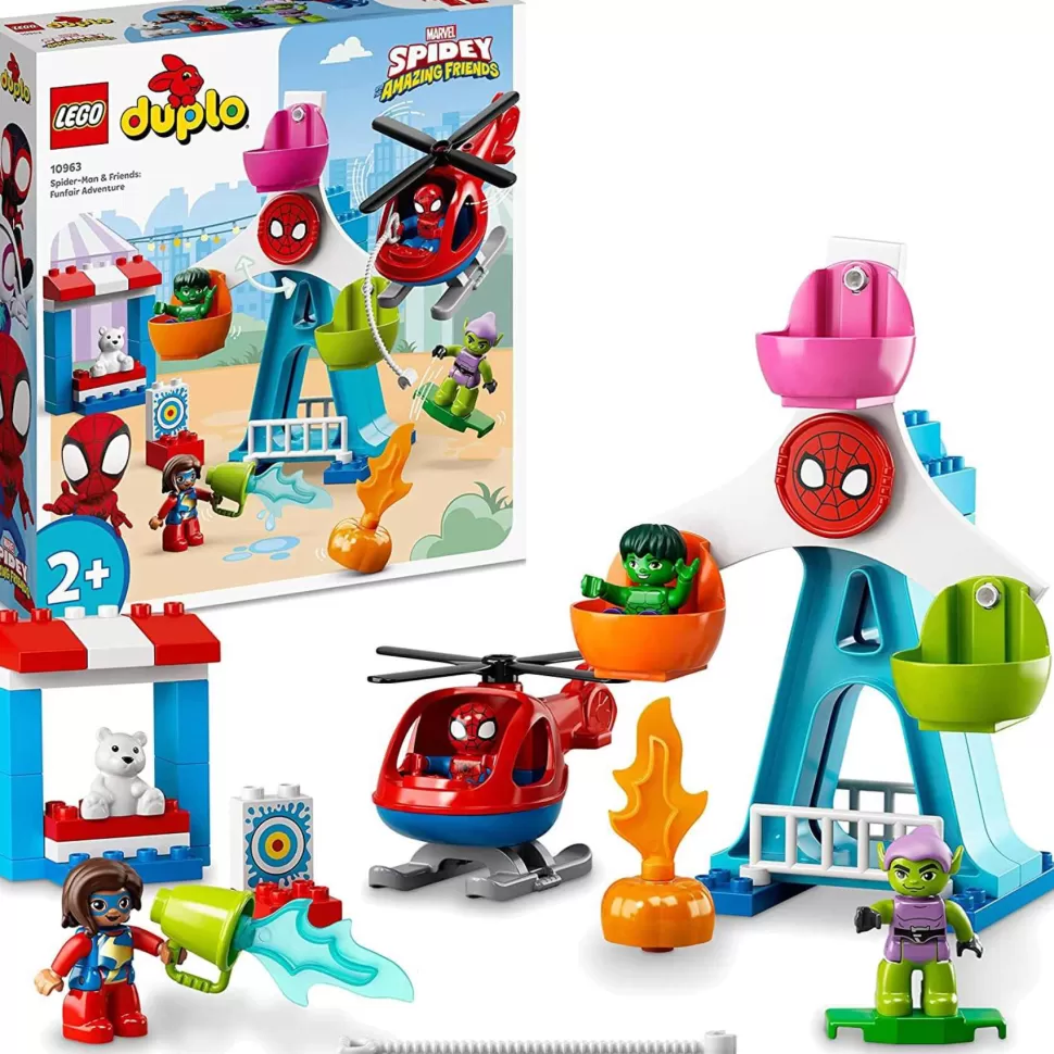 * Duplo Marvel Spiderman Y Sus Amigos Aventura En La Feria 10963* Juegos De Construcción