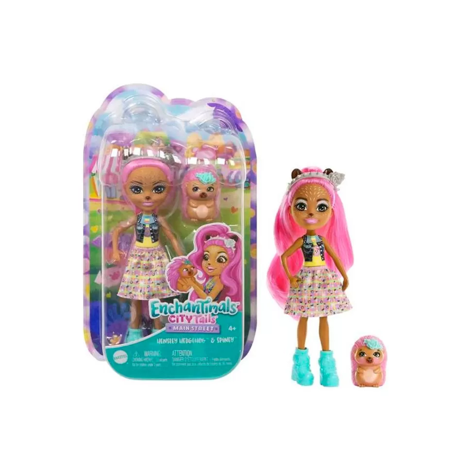 Enchantimals City Tails Hensley Hedgehog Muneca Con Mascota 4 Anos* Muñecas
