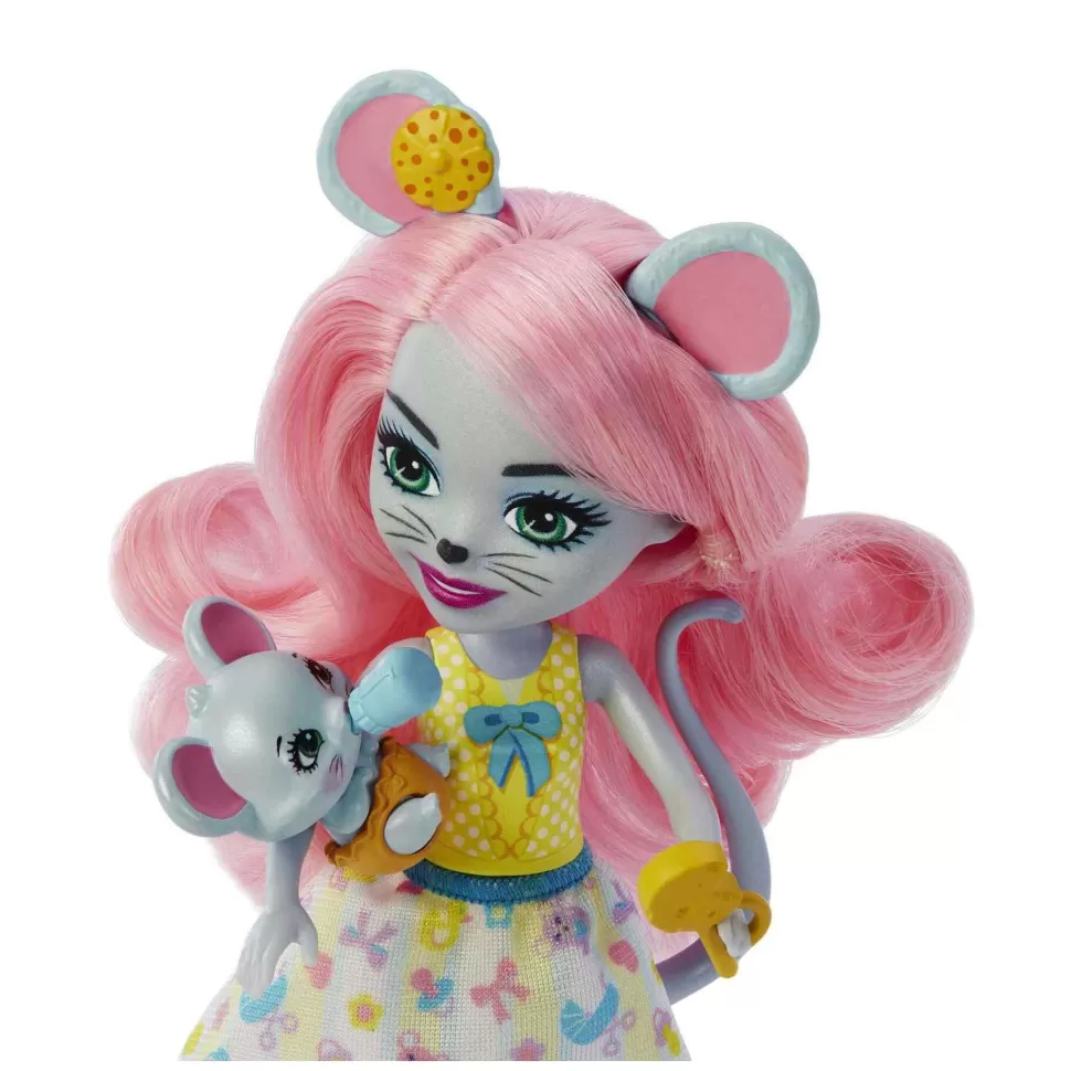 Enchantimals Muñecas^ City Tails Main Street Mauria Mouse Pasea Bebes Muneca Con Mascotas Y Accesorios De Cui
