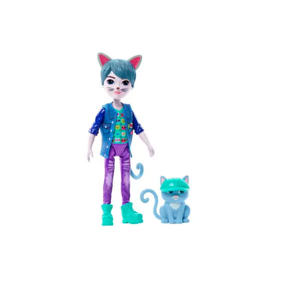 Enchantimals Glam Party Cole Cat Y Claw Muneco Y Mascota Personaje Gato* Muñecas