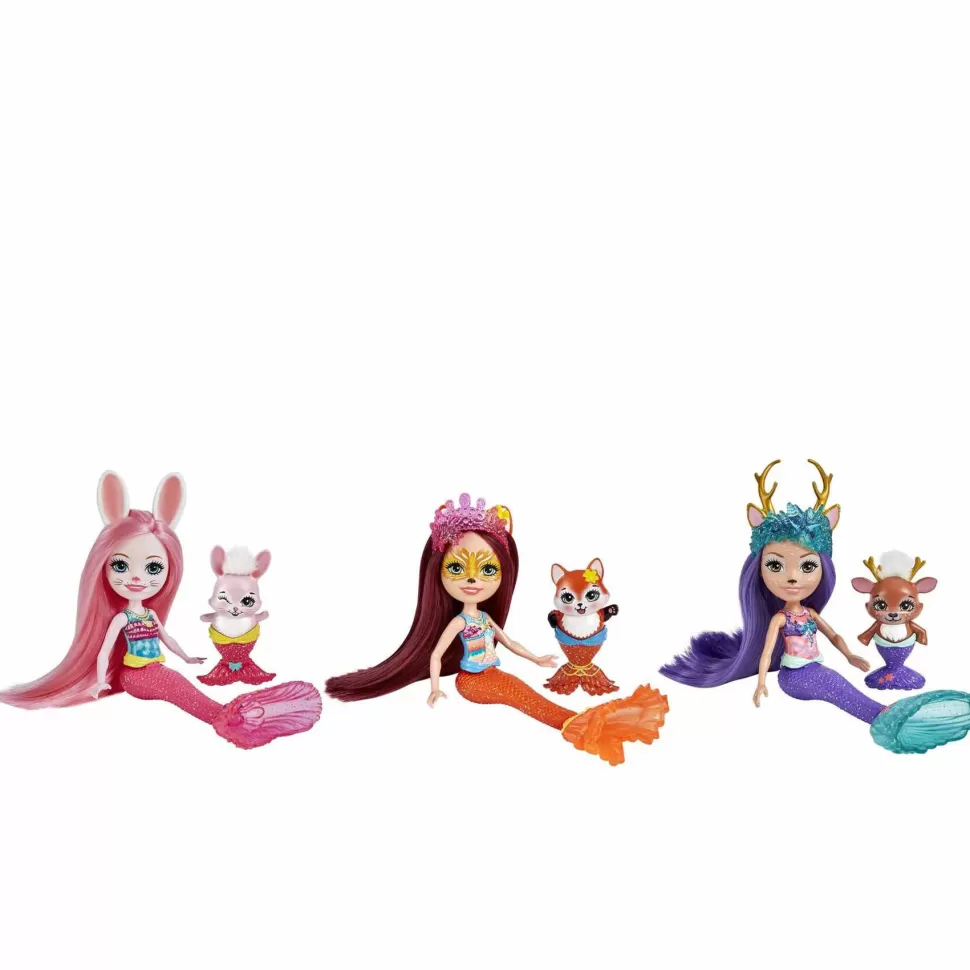 Enchantimals Muñecas^ Pack 3 Sirenas Muñecas Con Mascotas Y Accesorios Mattel Hcf87