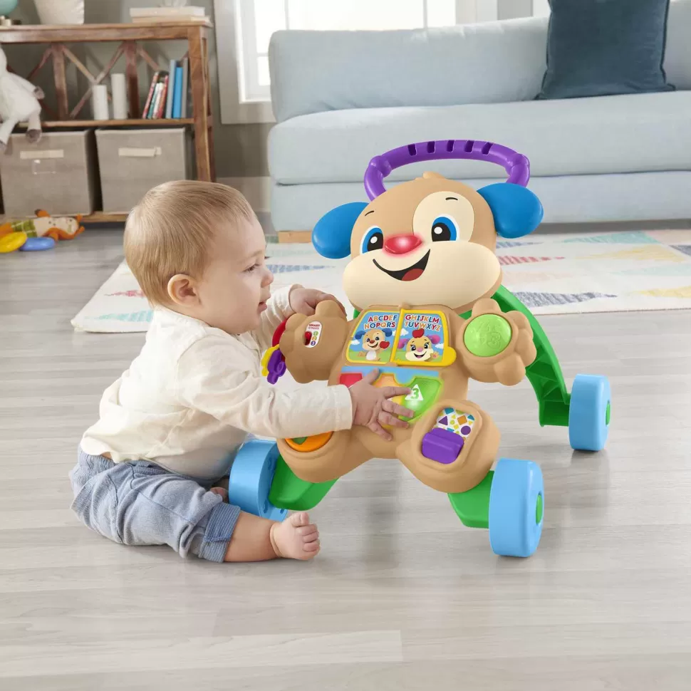 Fisher Price Puzzles Y Educativos^ Rie Y Aprende Andador Perrito Primeros Pasos