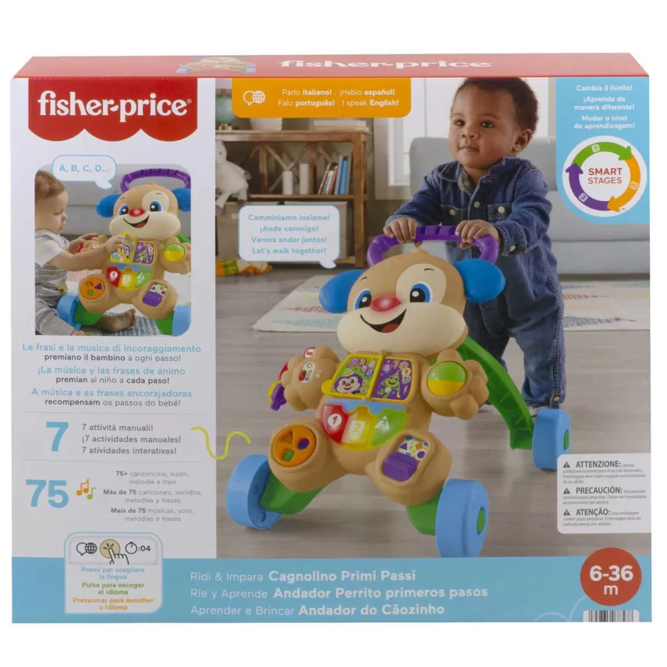 Fisher Price Puzzles Y Educativos^ Rie Y Aprende Andador Perrito Primeros Pasos