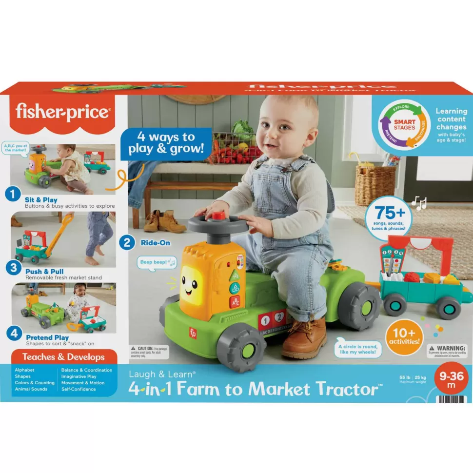 Fisher Price Primera Infancia^Fisher-Price Laugh & Learn Juguete De Aprendizaje Para Bebes Tractor De La Granja