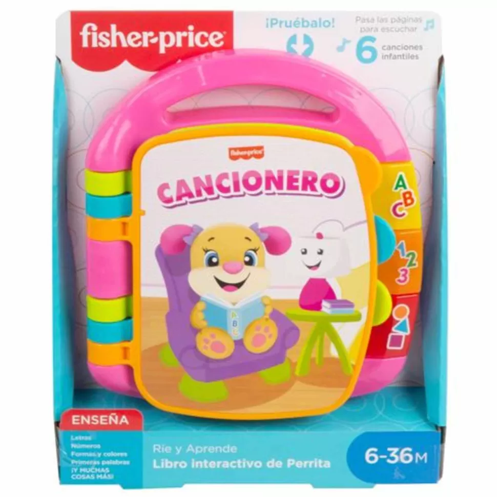 Fisher Price Fisher-Price Rie Y Aprende Libro Musical De Aprendizaje Rosa Mattel Dlf23* Primera Infancia