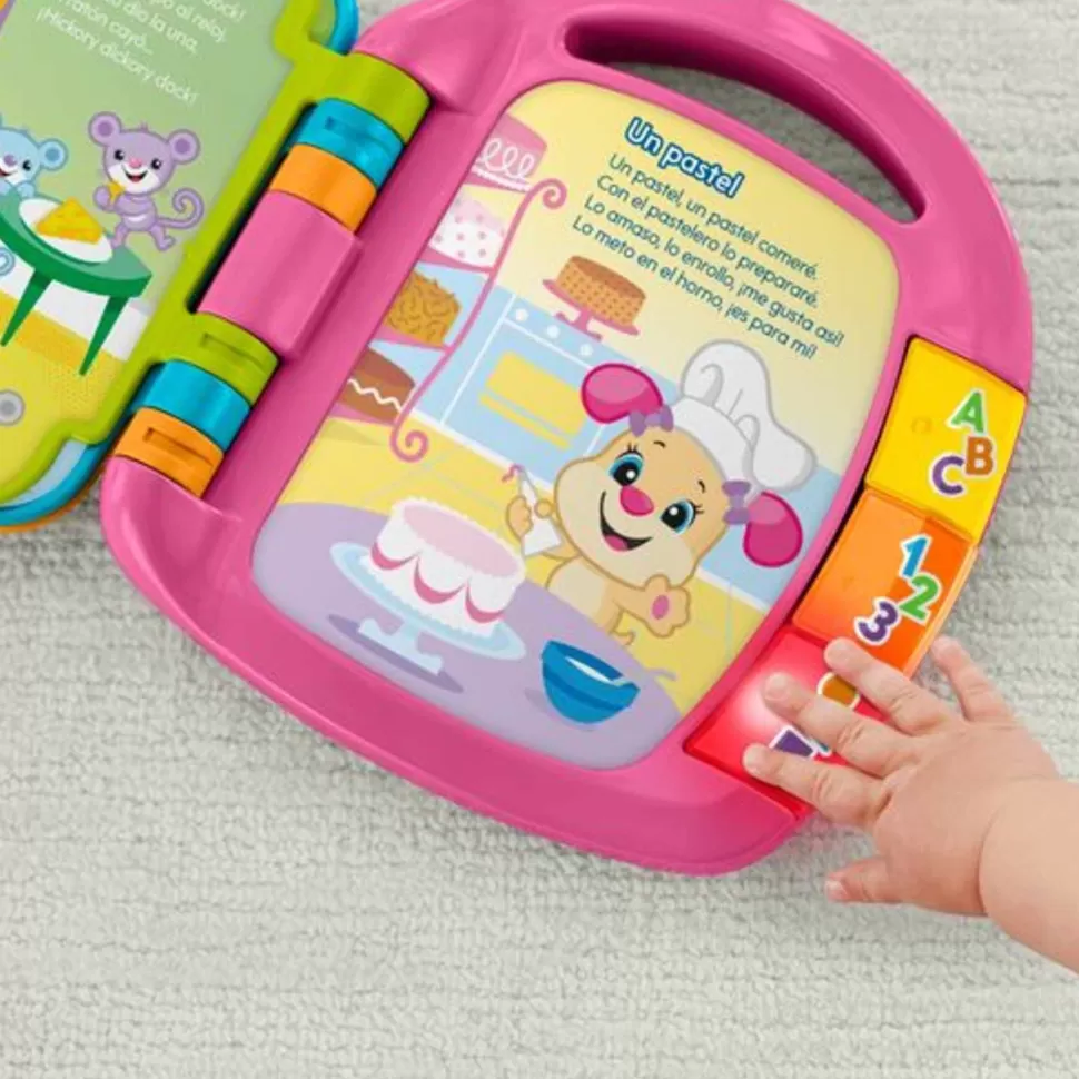 Fisher Price Fisher-Price Rie Y Aprende Libro Musical De Aprendizaje Rosa Mattel Dlf23* Primera Infancia