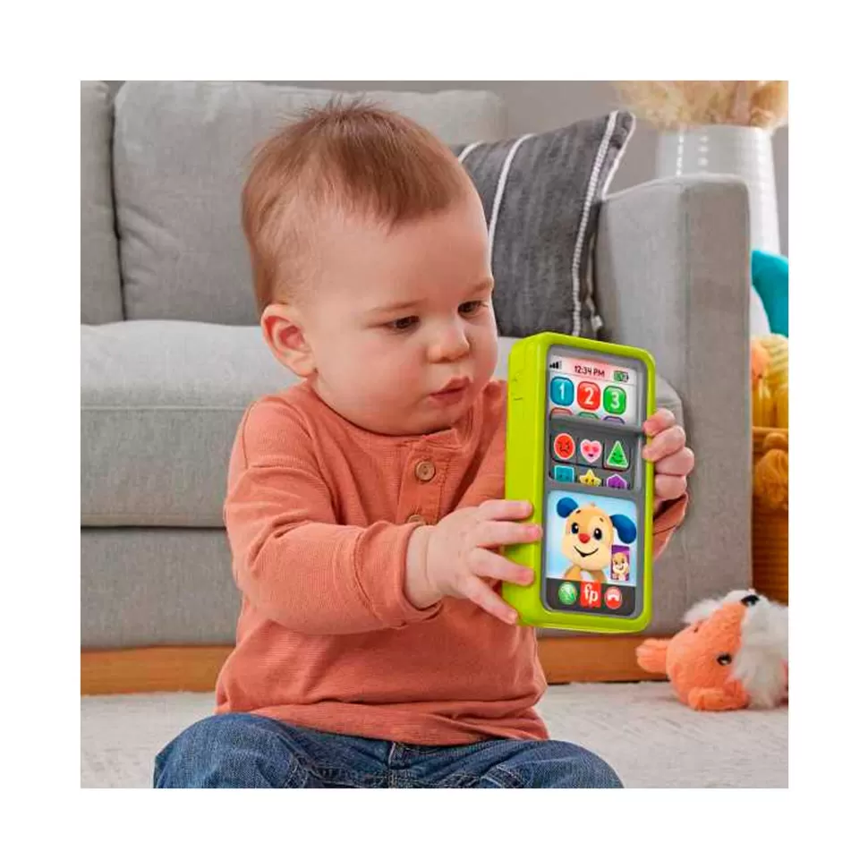 Fisher Price Fisher-Price Rie Y Aprende Smartphone Desliza Y Aprende Telefono De Juguete Con Sonidos Bebes +9 Me* Primera Infancia